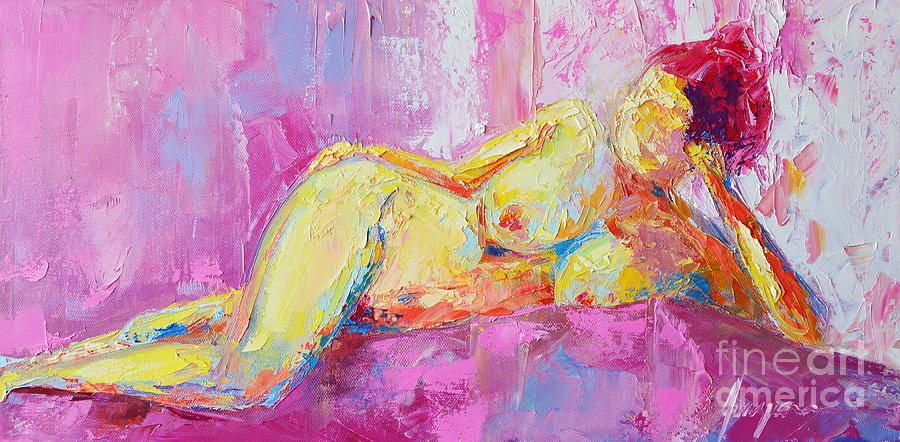 Nude Woman Figure No. 6 Painting by Patricia Awapara