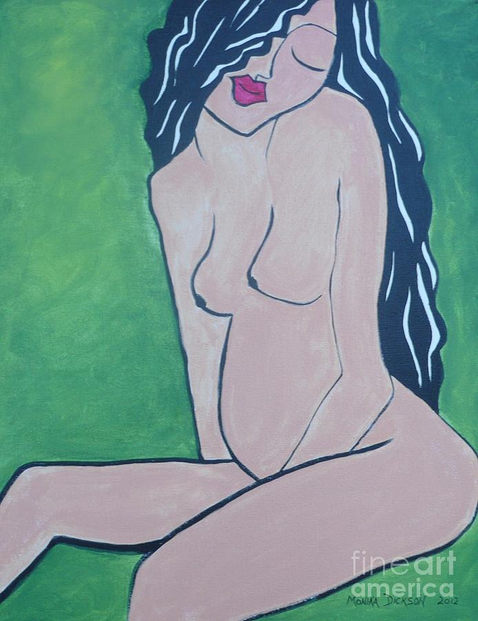 Nude Woman Painting by Monika Shepherdson