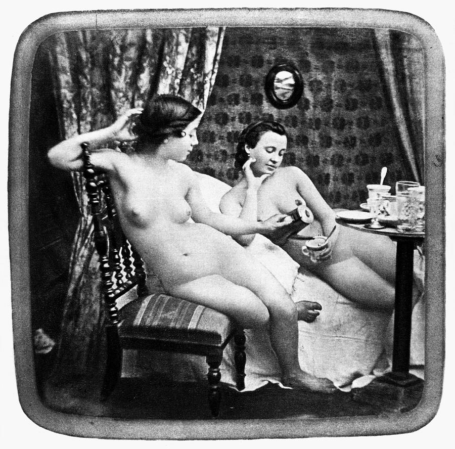 NUDES HAVING TEA, c1850 Photograph by Granger