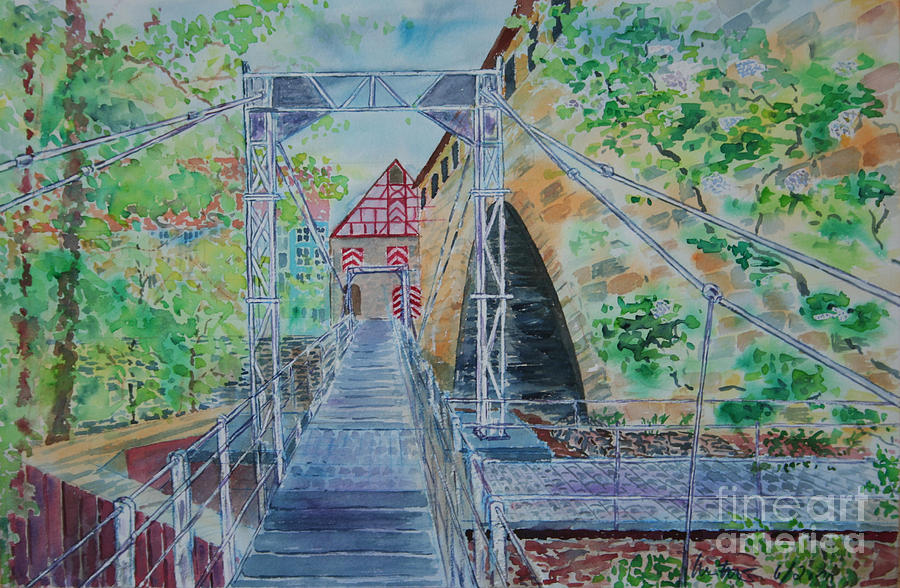 Nuernberg Kettensteg Painting by Almo M