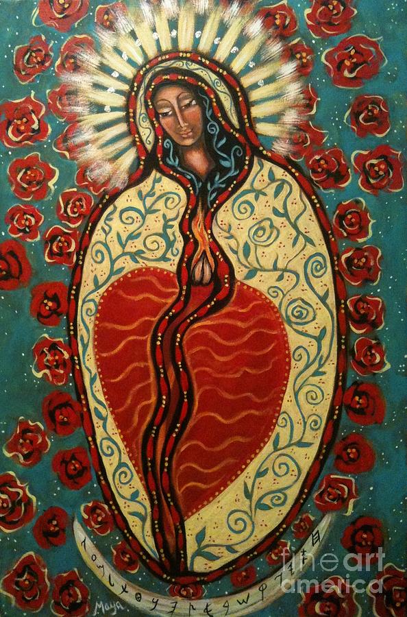 Nuestra Senora de Guadalupe Painting by Maya Telford