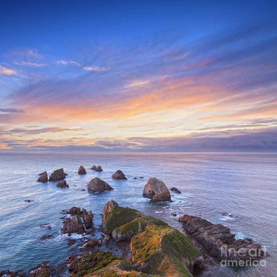 Sunset Photograph - Nugget Point Otago New Zealand by Colin and Linda McKie