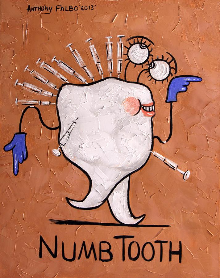 Framed Painting - Numb Tooth Dental Art By Anthony Falbo by Anthony Falbo