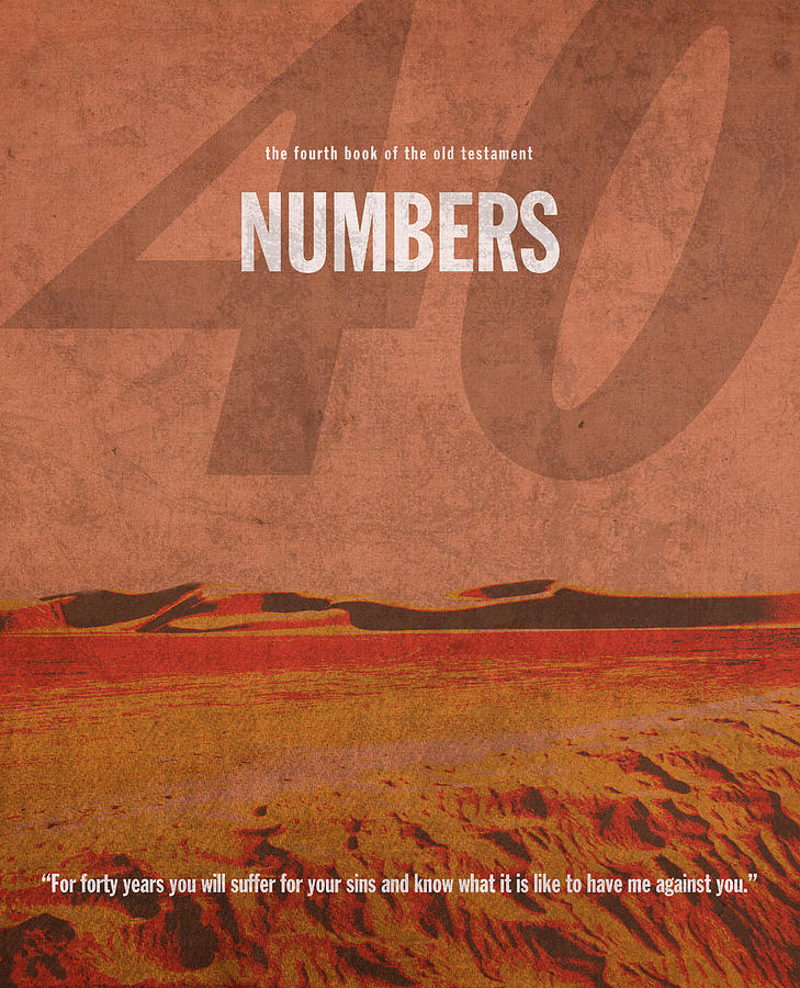 Book Mixed Media - Numbers Books of the Bible Series Old Testament Minimal Poster Art Number 4 by Design Turnpike