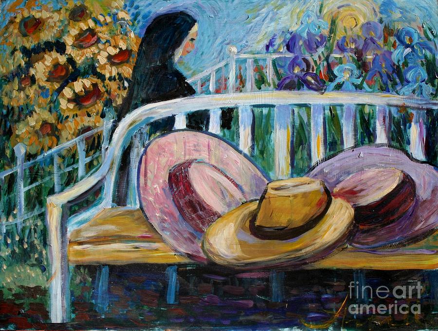 Religious Images Painting - Nun with Hats by Avonelle Kelsey