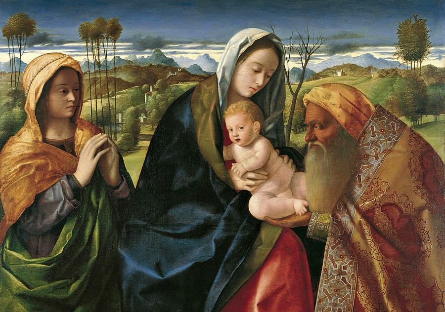 Giovanni Bellini Painting - Nunc dimittis by Giovanni Bellini
