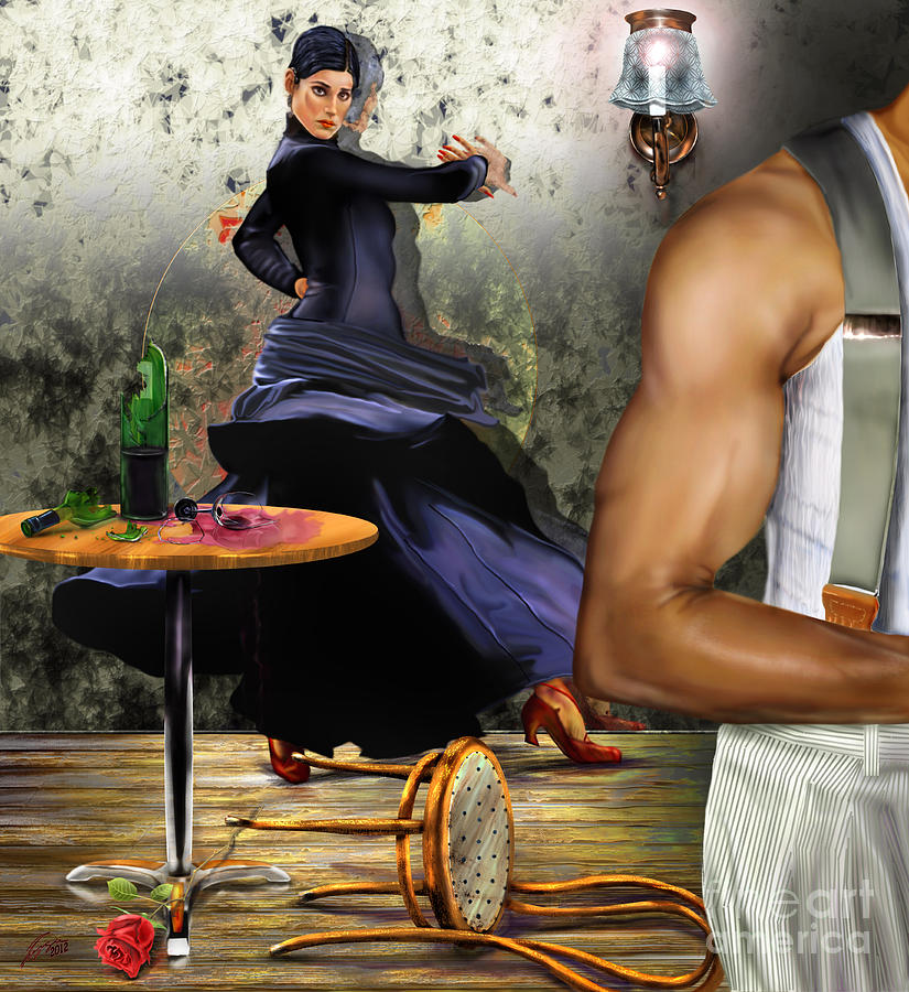 Nunca hemos bailado una cancion de amor Painting by Reggie Duffie Nunca hemos bailado una cancion de amor Painting by Reggie Duffie