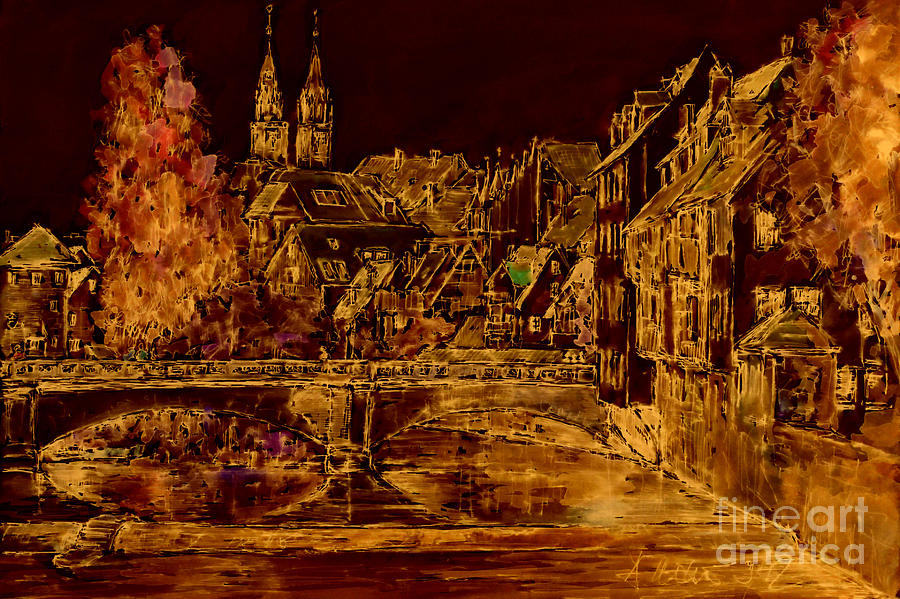 Nuremberg magic night series Painting by Almo M