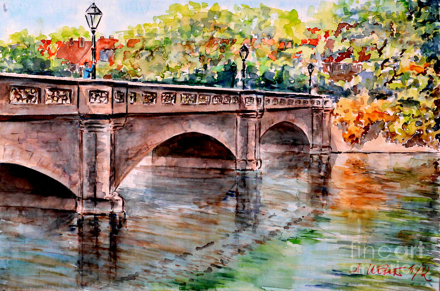 Nuremberg Max Bridge Painting by Almo M