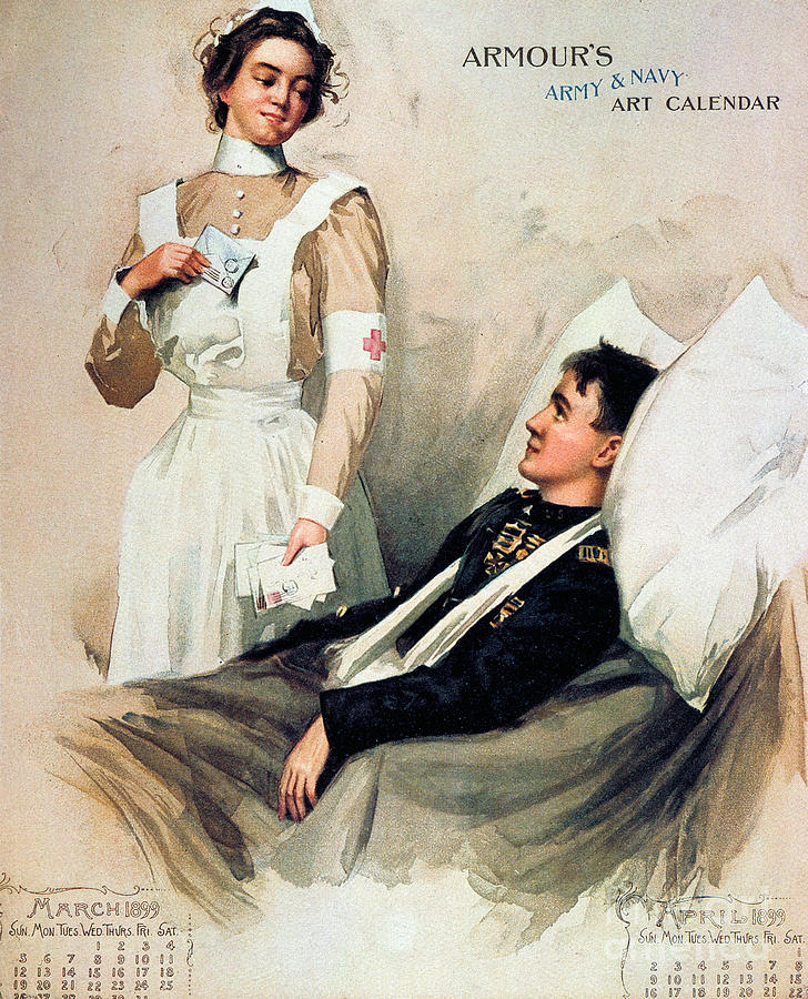 Nurse: Calendar, 1899 Photograph by Granger