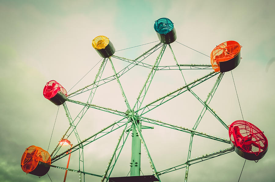 Vintage Photograph - Nursery Photography - Ferris Wheel by Lynn Langmade
