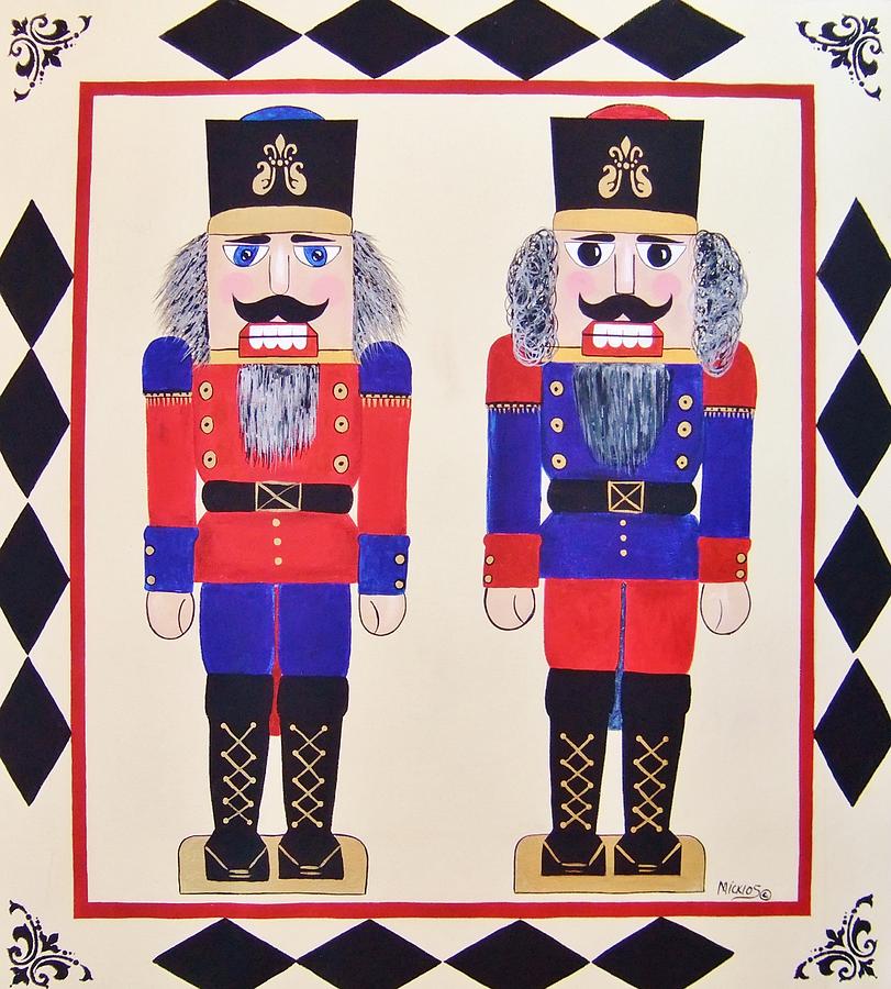 Nutcracker Captains Painting by Cindy Micklos