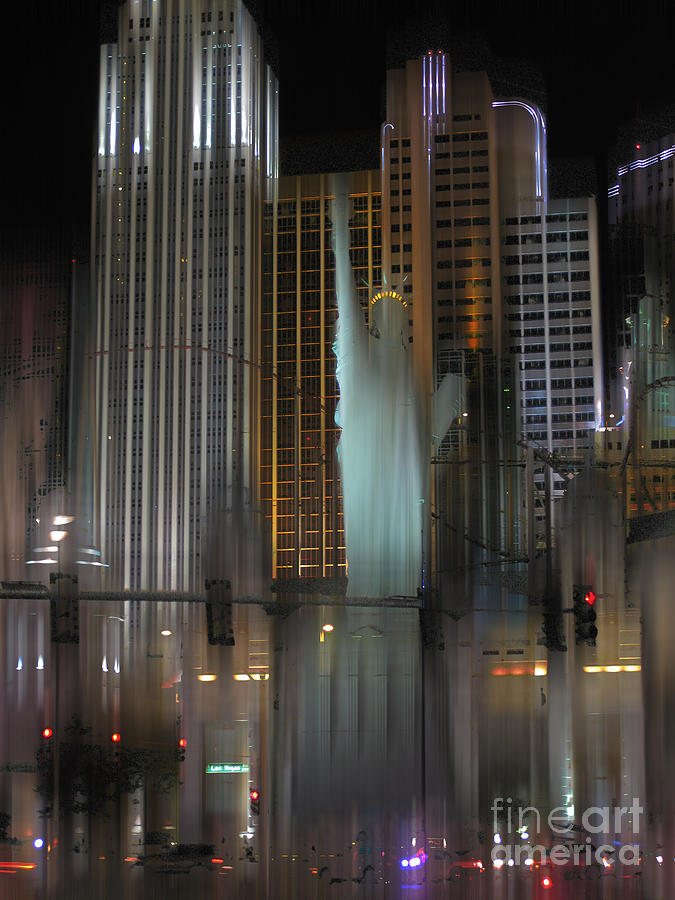 NY NY Las Vegas surreal Photograph by Rod Jones