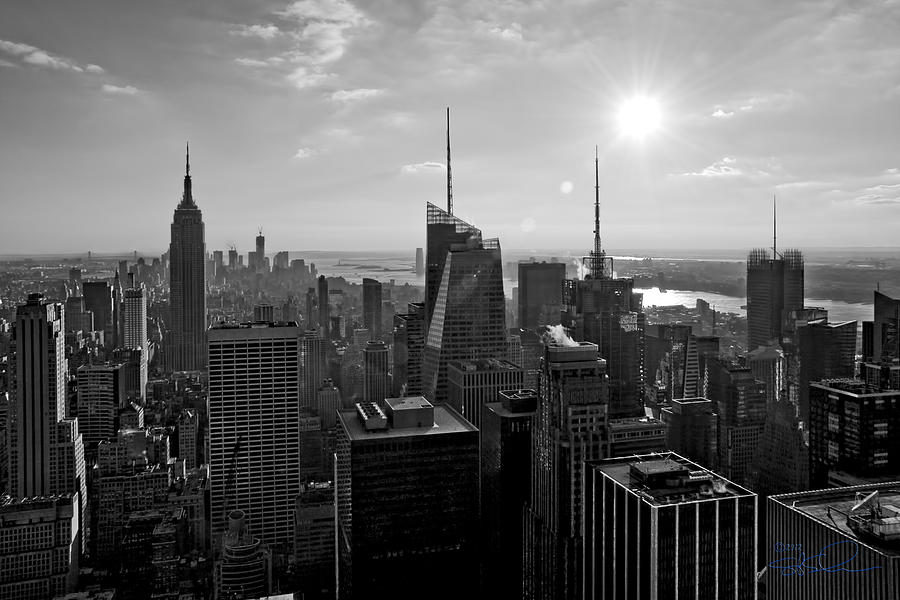 NY Times Skyline BW Photograph by S Paul Sahm