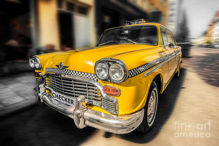 NYC - Checker -yellow Photograph by Hannes Cmarits