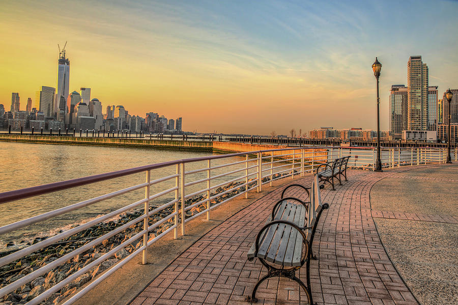 Nyc And Jersey City Sunrise Photograph by Wenjie Qiao