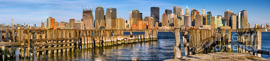 NYC and Piers  Photograph by Jerry Fornarotto