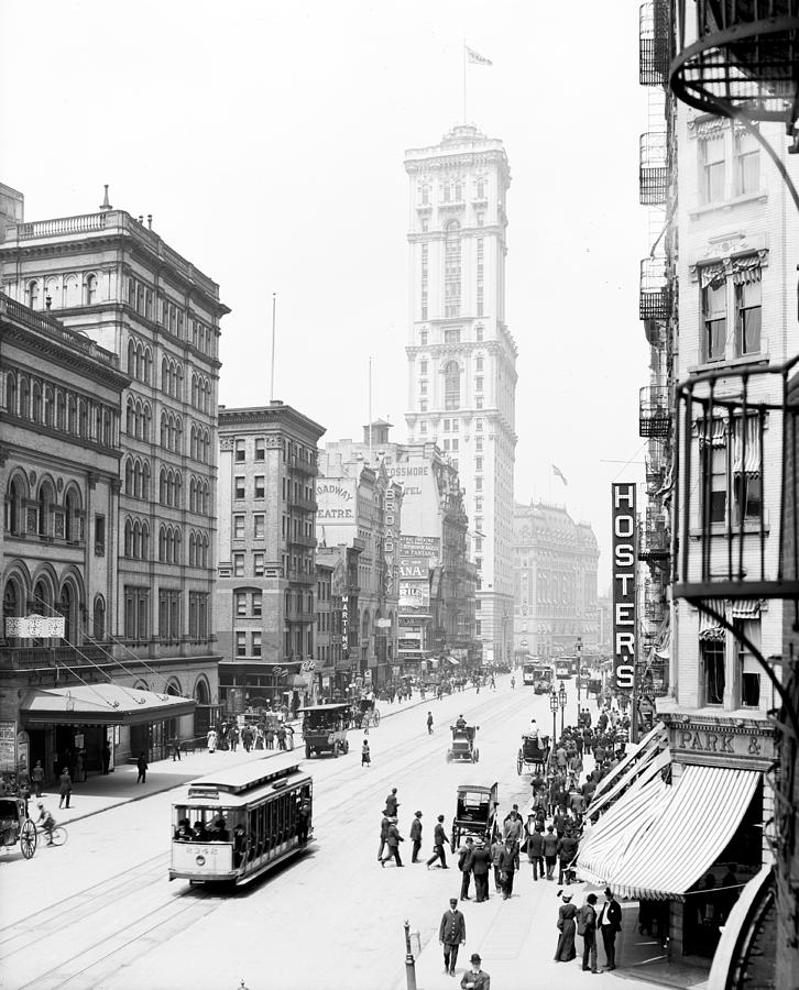 Nyc, Broadway And Times Building Photograph by Science Source