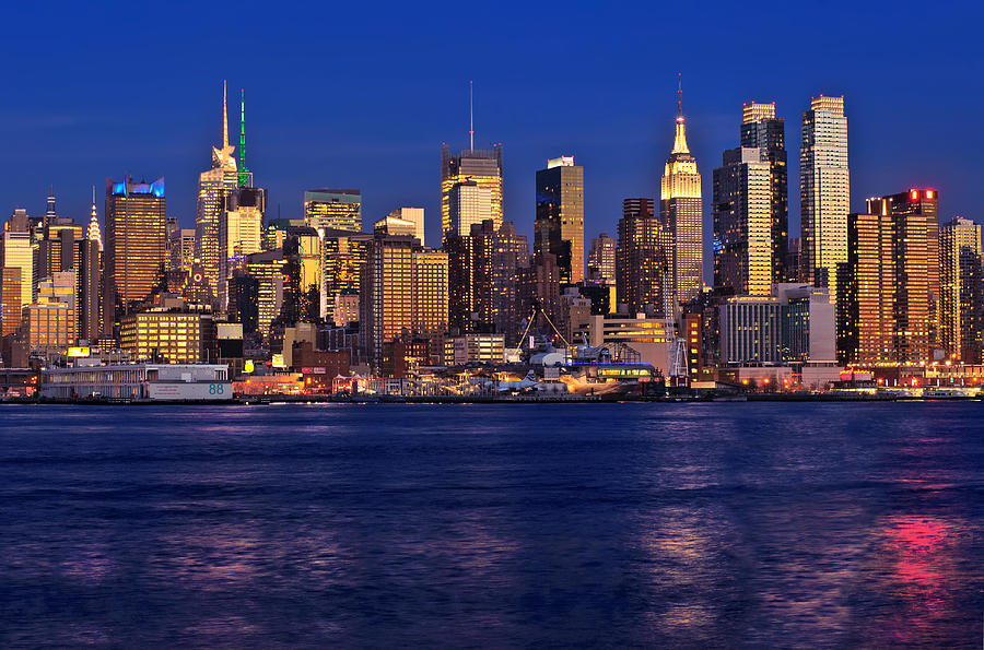 NYC City Skyline Across the Hudson Photograph by Mitchell R Grosky