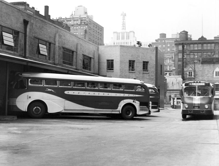New York City Photograph - NYC Greyhound Bus Terminal by Underwood Archives