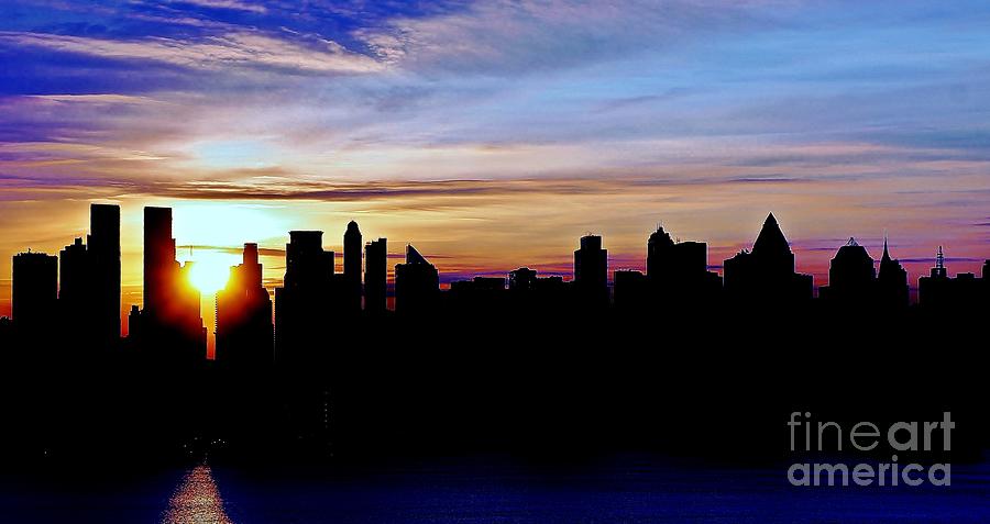 NYC Morning Silhouettes Photograph by Lilliana Mendez