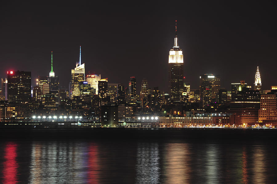 NYC Skyline at Night Photograph by Terry DeLuco