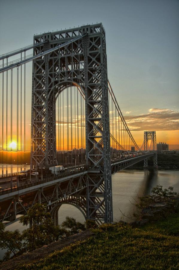 Bridge Photograph - NYC Sunrise 1 by Irish Mike
