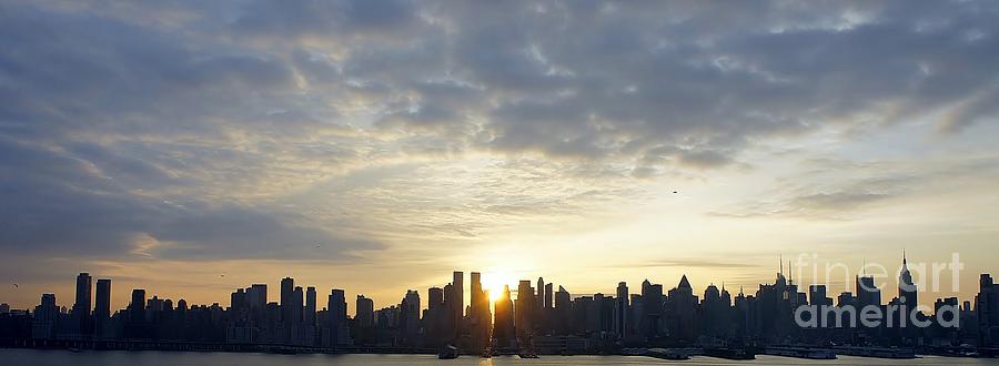 NYC Sunrise Panorama Photograph by Lilliana Mendez