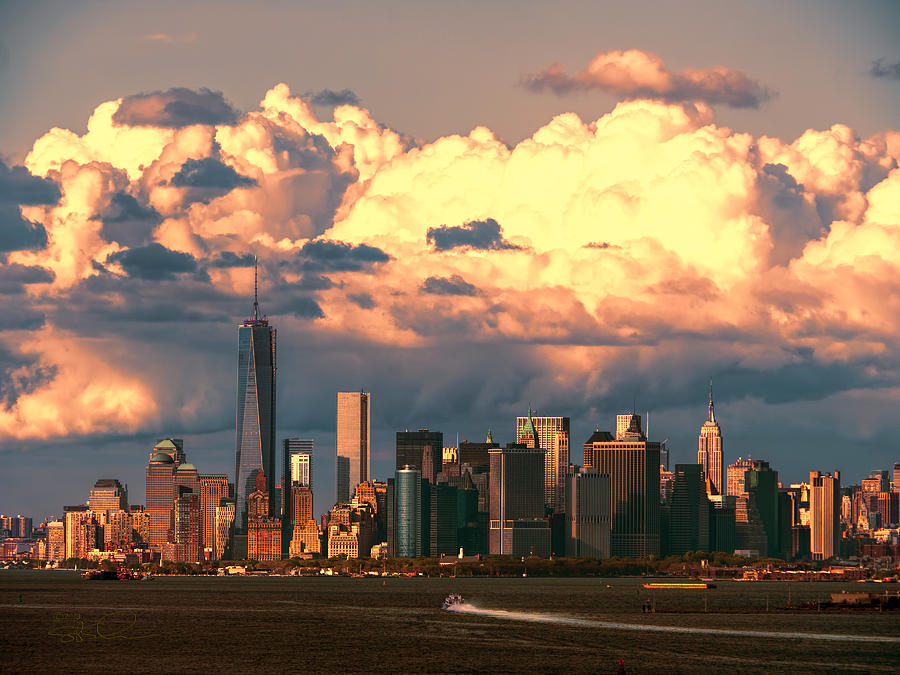 NYC Sunset Cloudbank Photograph by S Paul Sahm