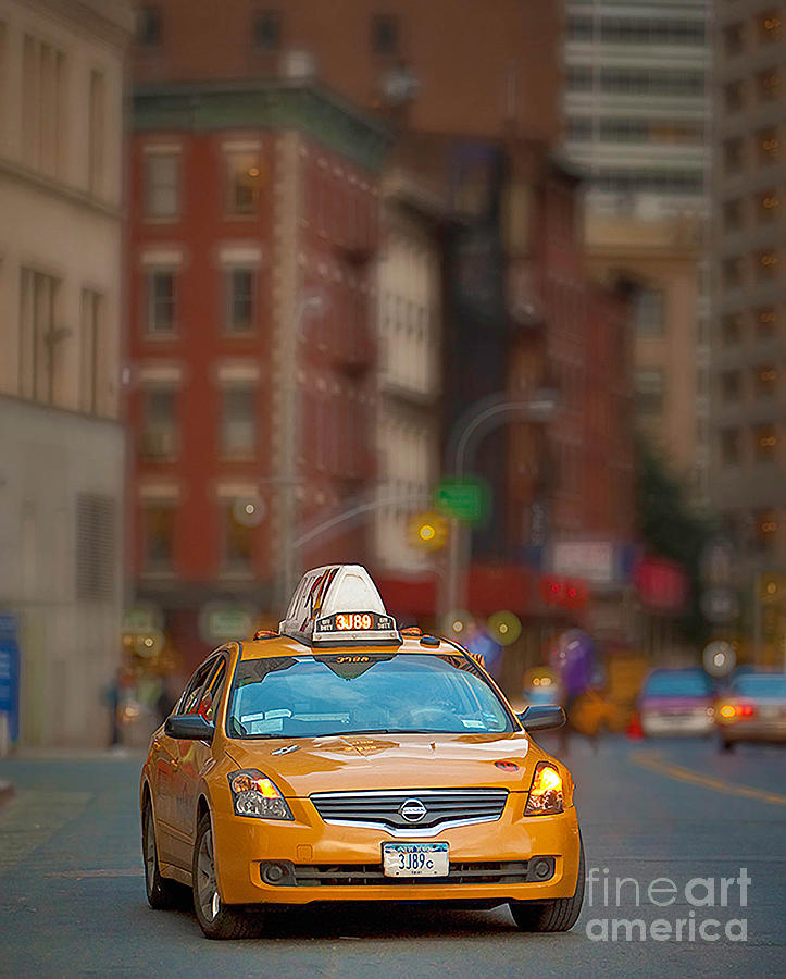 Taxi Digital Art by Jerry Fornarotto