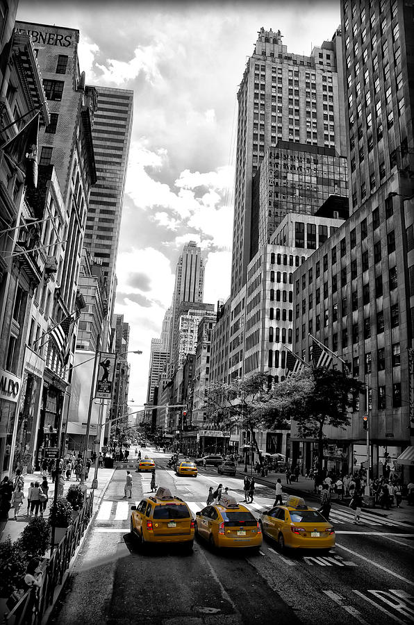 New York City Photograph - NYC Taxis by Bill Cannon