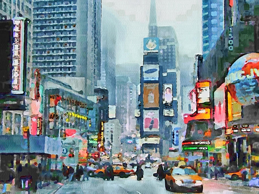 NYC Times Square Digital Art by Yury Malkov Fine Art America