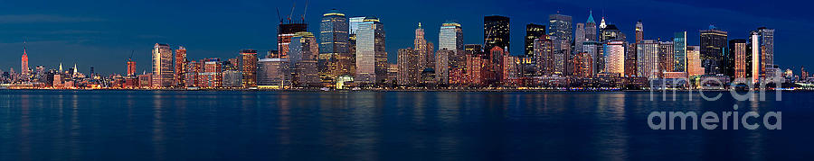 NYC Twilght Pano Photograph by Jerry Fornarotto