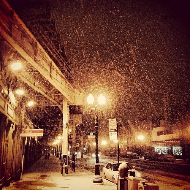 Chicago Photograph - #nye #chicago #uptown #winter #snow by Michael Green
