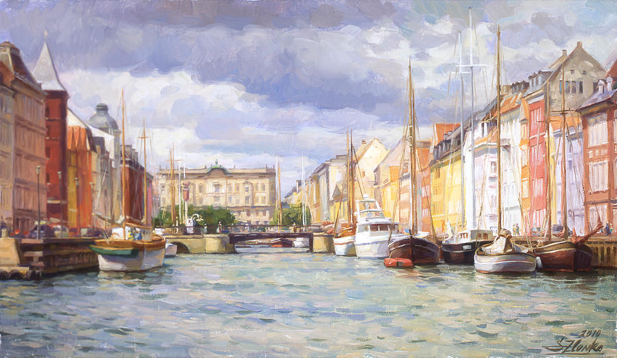 Nyhavn. Copenhagen Painting by Serguei Zlenko