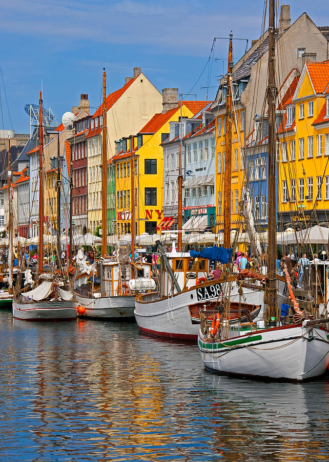 Nyhavn sailboats Photograph by Dennis Cox