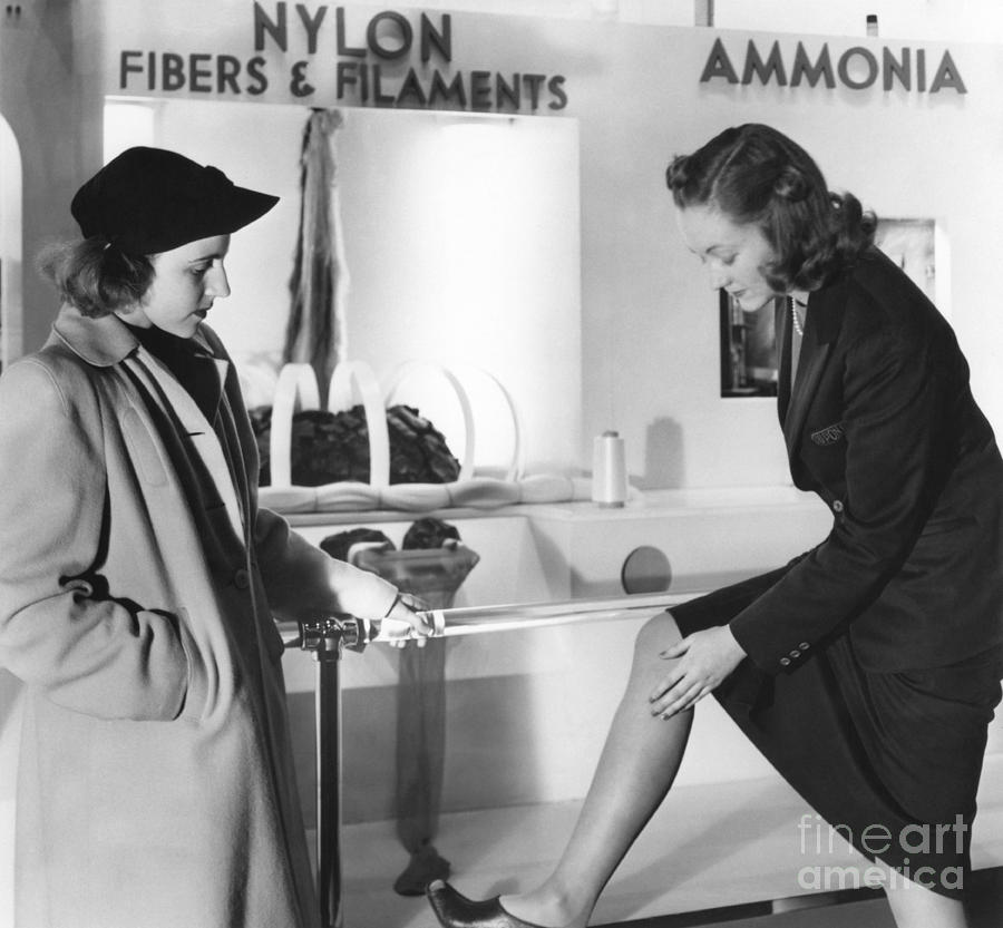 Nylon Stockings Exhibition, 1939 Photograph by Hagley Archive