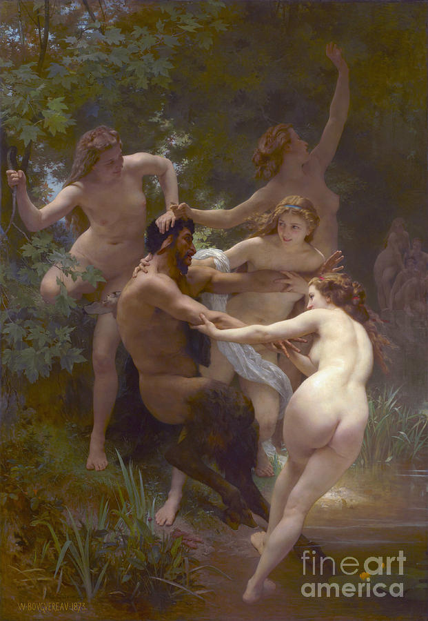Nymphs and Satyr 1873 Photograph by Padre Art