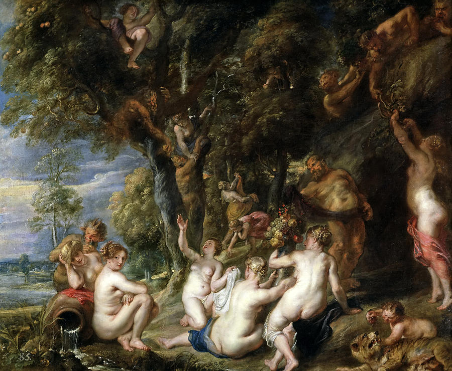 Nymphs and Satyrs Painting by Peter Paul Rubens