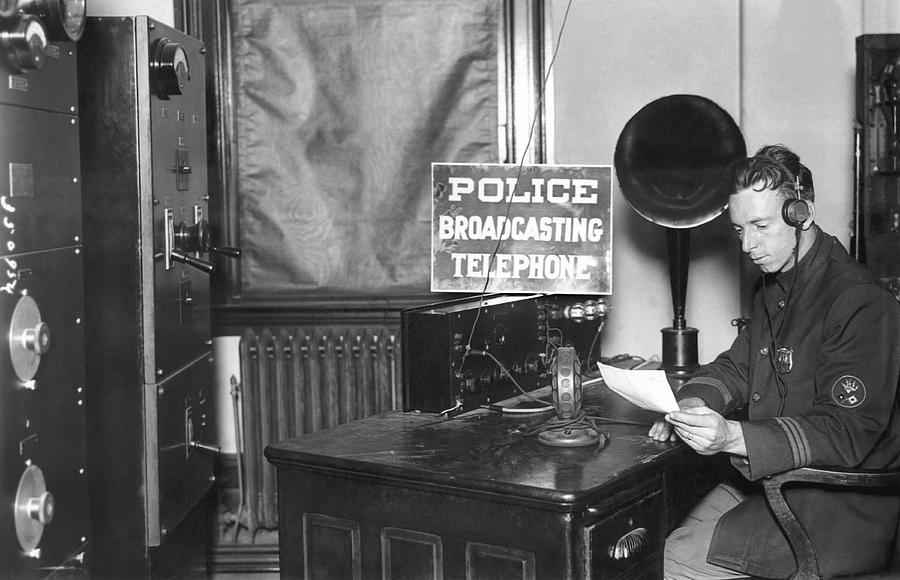 NYPD Radio Station, WLAW Photograph by Underwood Archives
