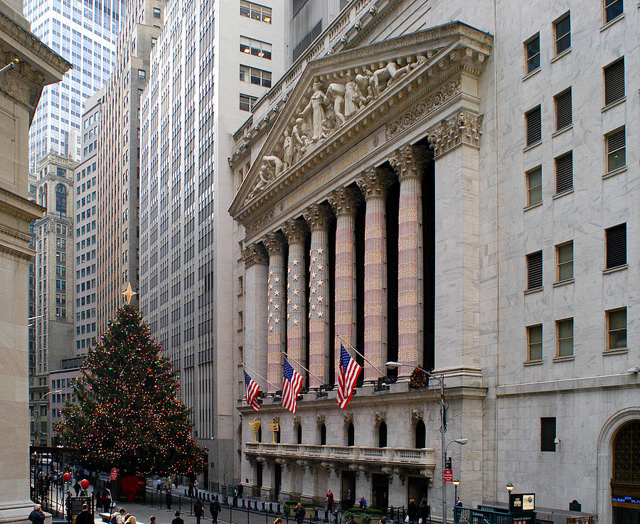 NYSE during Christmas Photograph by Yue Wang