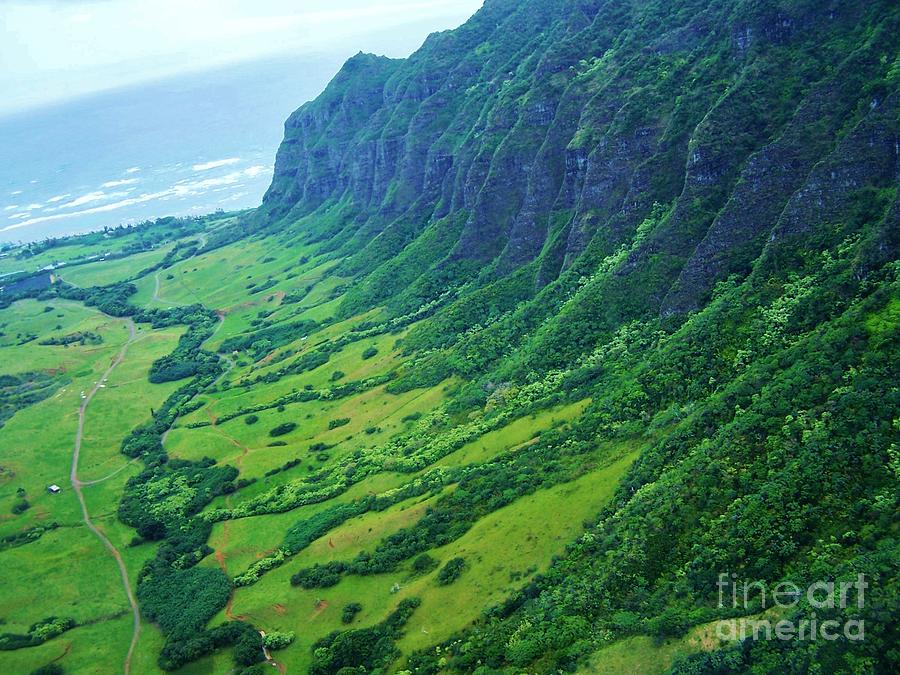 Oahu Jurassic Park Cliffs Photograph by Brigitte Emme