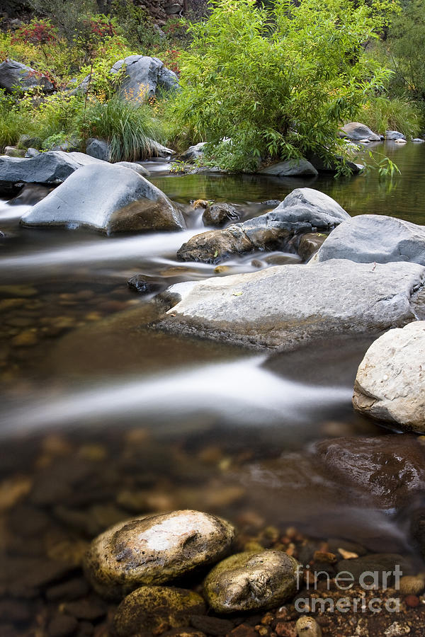 Oak creek flowing Photograph by Bryan Keil