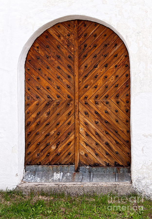 Oak double door Photograph by Les Palenik