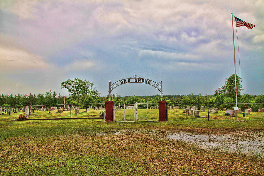 Oak Digital Art - Oak Grove Cemetery by Audreen Gieger