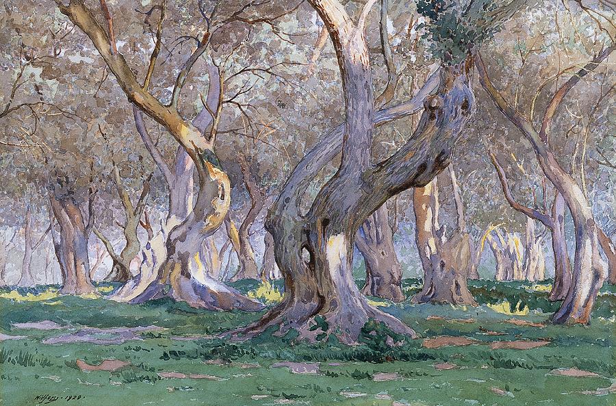 Oak Grove Painting By Gunnar Widforss