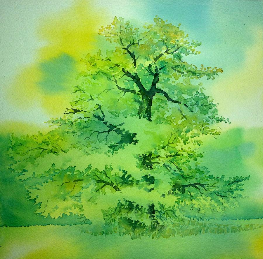 Oak in summer. is a painting by Thomas Habermann which was uploaded on Dece...