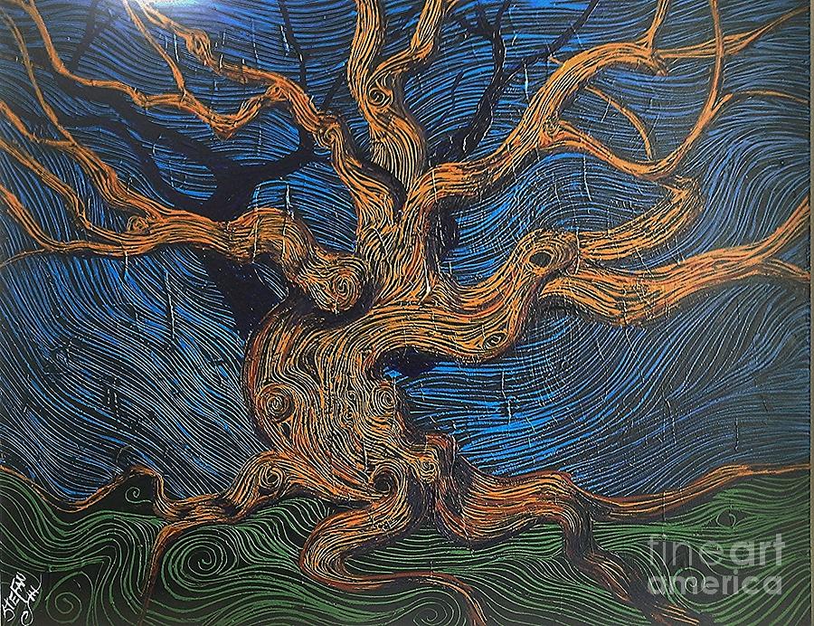 Oak In The Weave Painting by Stefan Duncan