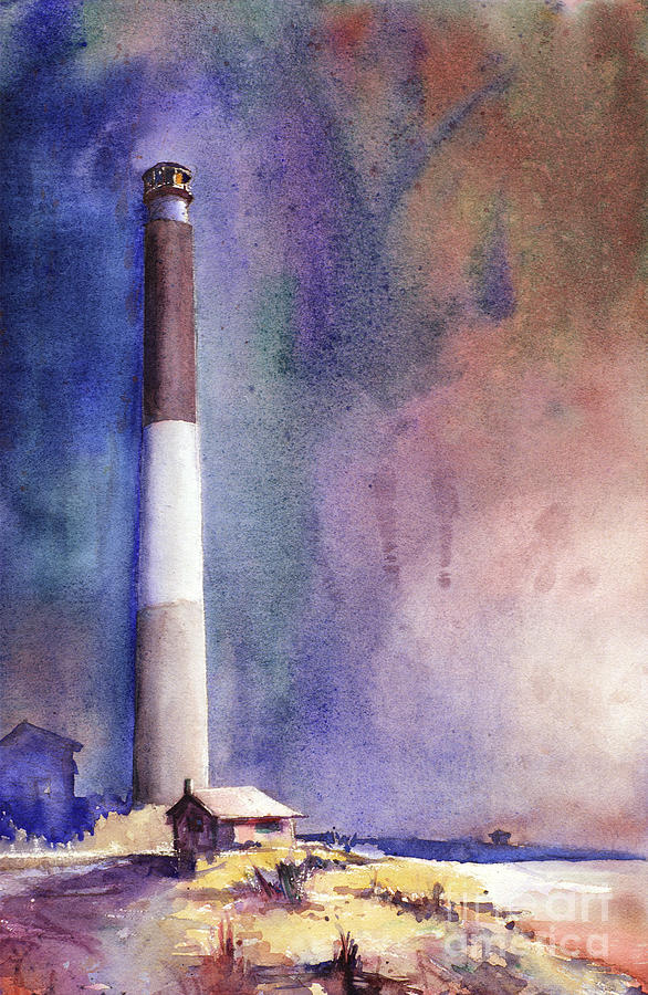 Oak Island Lighthouse Painting by Ryan Fox