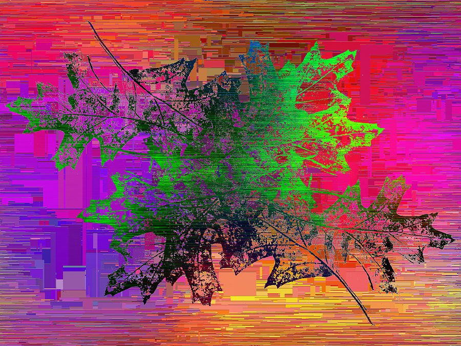 Oak Leaves Cubed Digital Art by Tim Allen